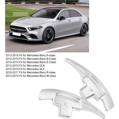 Steering Wheel Paddle, Gear Shift Paddle Car Steering Wheel Trim Fit for Mercedes-Benz R-class 2016-2017 Silver