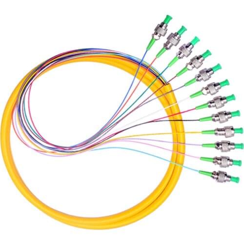 High Quality FC 12 Cores Optical Fiber Pigtail FTTH FC APC 12 Core Simplex mode Fiber Optic Pigtail