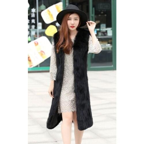 New real genuine natural raccoon fur vest womens fashion long fur gilet custom any size