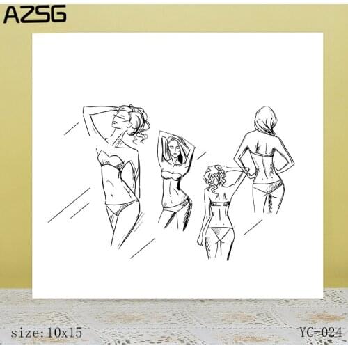 ZhuoAng Teenage model Clear Stamps For DIY Scrapbooking/Card Making Decorative Silicon Stamp Crafts