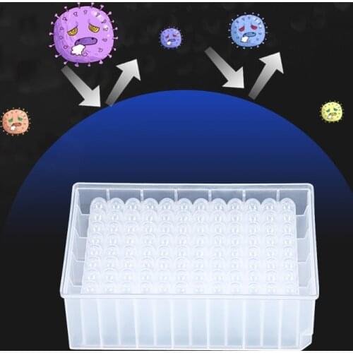 100PCS 96 pointed-bottom PCR deep-well tube manufacturer stock 96-well deep-well plate 2.2ml round-bottom deep-well plate
