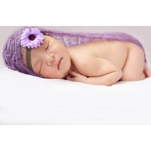 2pcs/lot 60x30cm Crochet Mohair Wrap Baby Boy Girl Photography Blanket Knitted Infant Costume Newborn Props Baby Photo Shoot