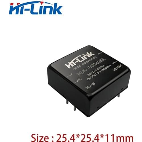 2pcs/lot HiLink 10W DC/DC converter 24V to 5V 2A step down transformer HLK-10D2405 DC DC power supply