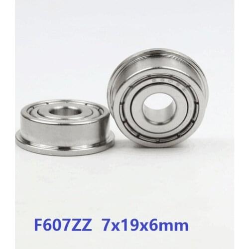 20pcs/50pcs/100pcs F607ZZ F607Z F607 Z ZZ F607-ZZ 7x19x6 mm flanged Ball Bearing deep groove 7*19*6mm double shielded