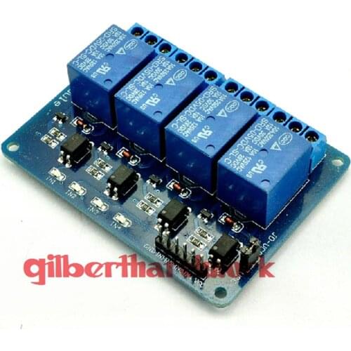 5V 4-Channel Relay Module With Optocoupler Low Level Triger