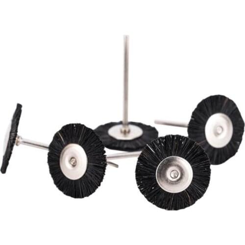 50pcs Dental Lab black bristle Pig Hair Polishing Wheel Polish Brush Wheels for Polisher Rotary Tools Laboratory Brushes