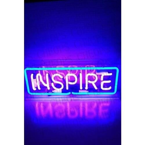 Inspire Acrylic Box Gift Neon Signs Real Glass Tube Beer Bar Pub Bedroom Wall Homeroom Girlsroom Party Decor Lamp 14"x5"