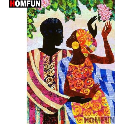 HOMFUN Full Square/Round Drill 5D DIY Diamond Painting "Flower couple" 3D Embroidery Cross Stitch 5D Home Decor A13598