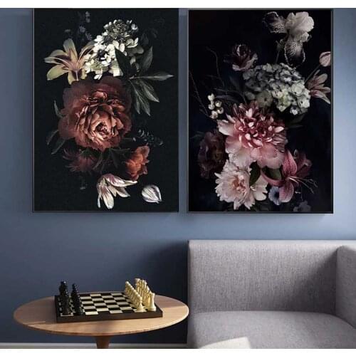 KAMY YI Flowers Roses Darkness Landscape Diamond Painting Cross Stitch 5D Diy Embroidery Mosaic European Home Decoration