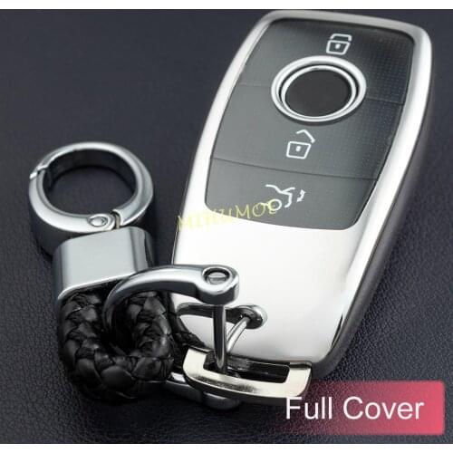 For Mercedes Benz A B C E S G GLA GLB GLC GLE GLS CLA CLS EQC Class W205 W213 X253 W167 H247 Car Key Chain Ring Fob Case Cover