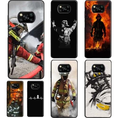 Firefighter Heroes Fireman For POCO F3 F1 F2 M3 X3 Pro Phone Case For Xiaomi Mi 11 Lite Ultra 10T Pro Mi Note 10 Lite