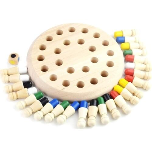 Kids Wooden 3D Memory Match Stick Chess Game Fun Block Board Educational Toys Cognitive Ability Learning Toy for Children Gifts