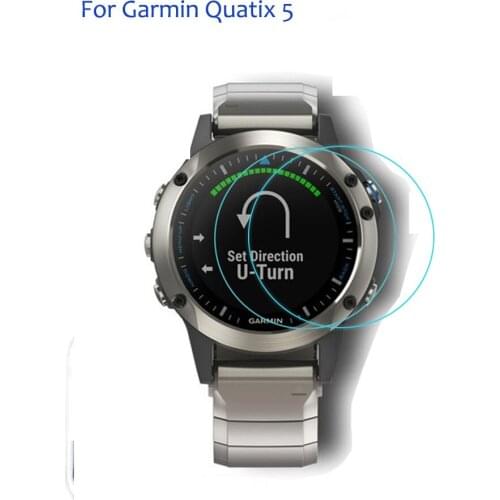 For Garmin Quatix 5 0.3mm 2.5D 9H Clear Tempered Glass Screen Protector Sports GPS Smart Watch LCD Screen Guard Film