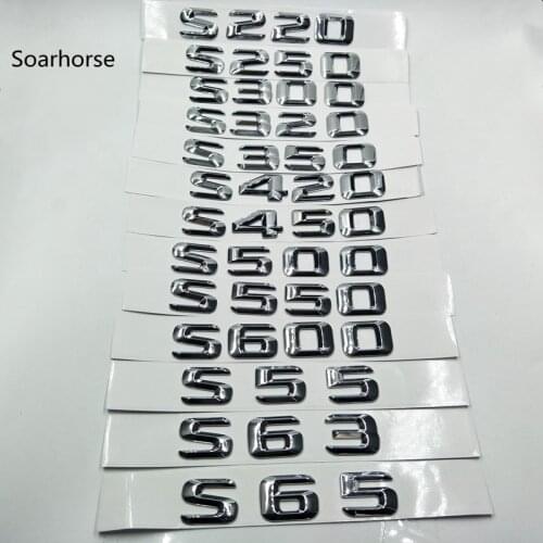 For Mercedes Benz S Class W220 W221 S220 S250 S300 S320 S350 S420 S450 Rear Letters Emblem Badges Logo Sticker