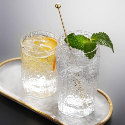 Ins bark glass water cup personality tree pattern foreign wine glass household juice cup milk cup coffee cup beer glass