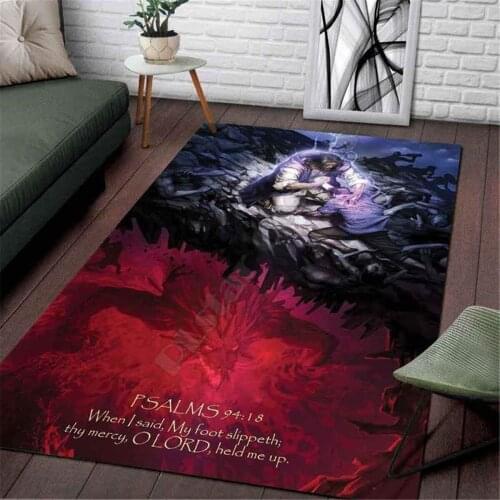 Jesus Area Rug 3D All Over Printed Non-slip Mat Dining Room Living Room Soft Bedroom Carpet 01