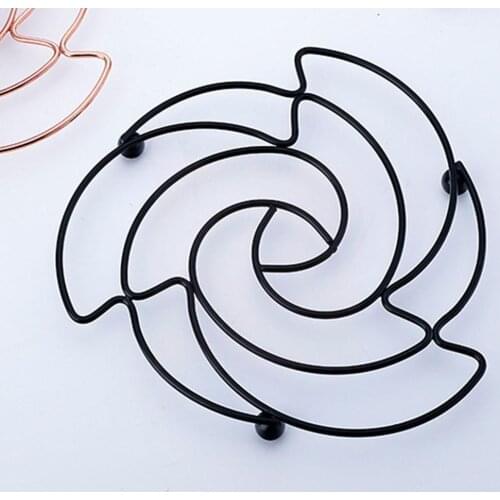 18.5 * 1.5 Cm Steel Wire Pot Pad Pan Pot Mat Holder Stand Cookware Coasters Placemats Mats Gadgets Kitchen Hot Round N2K5
