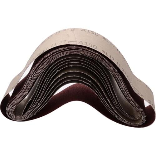 10pcs Aluminium Oxide Sanding Belts 60/120/150/240 Grit Mayitr Sander File Long Lasting Abrasive Polishing Accessories 50*686mm