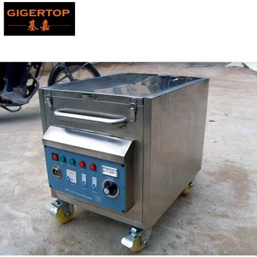 TIPTOP 3000W Co2 Dry Ice Fog Machine Stainless Steel Bracket Case Rolling Wheel Dual Water Heater Carbon Dioxide Smoke Projector