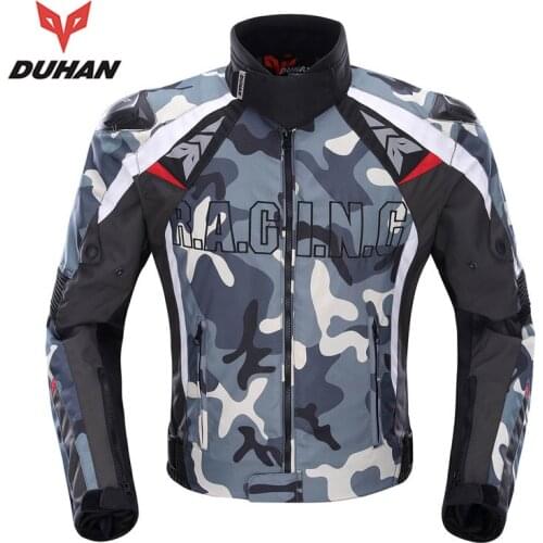 Men Motorcycle Oxford Jacket Motocross Off-Road Racing 5 Protectors Winter Jackets Moto Guards Moto Protection Jacket DUHAN