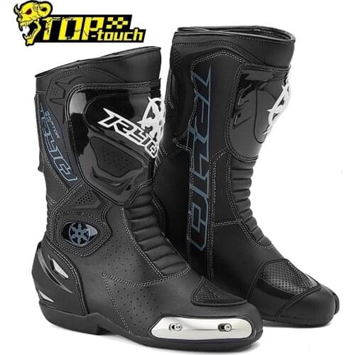 New Motorcycle Boots Men Botas Moto Wearable Motocross Off-road Riding Boots Motorcycle Motorboats Non-slip Motorbike Shoes