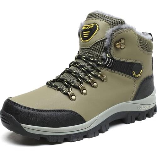 Men Waterproof Hiking Shoes Breathable Tactical Combat Army Boots Outdoor Climbing Shoes Non-slip Trekking Sneakers Keep warm