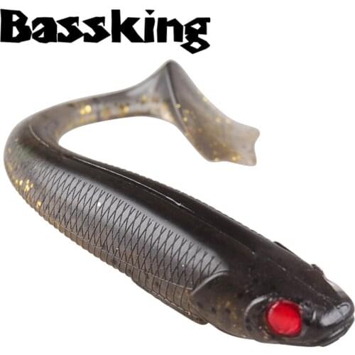 BASSKING 8pcs Soft Baits 90mm 6.1g T-Tail Fishing Lure Isca Artificial Bait Leurre Peche Bass Fishing Wobbler Pesca Swimbait