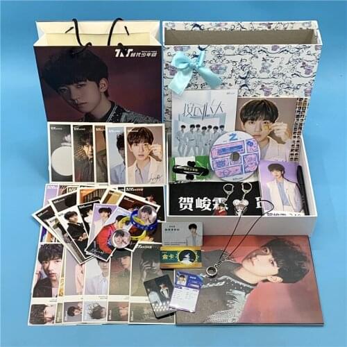 Teens In Times TNT He Junlin Photobook Set Luxury Gift Box Shi Dai Shao Nian Tuan Album CD Poster Bookmark Sticker Key-chain