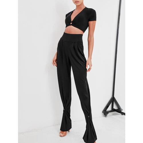 New leopard trousers Latin pants Dancewear Salsa Latin Dance Competition Dresses Performance 2138
