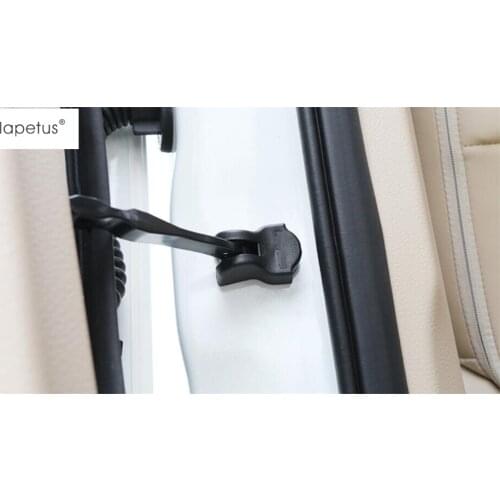 Plastic ! Accessories For INFINITI Q50 QX50 QX60 QX70 Black Inside Door Arm Stop Rust Waterproof Molding Cover Kit Trim 4 Pcs