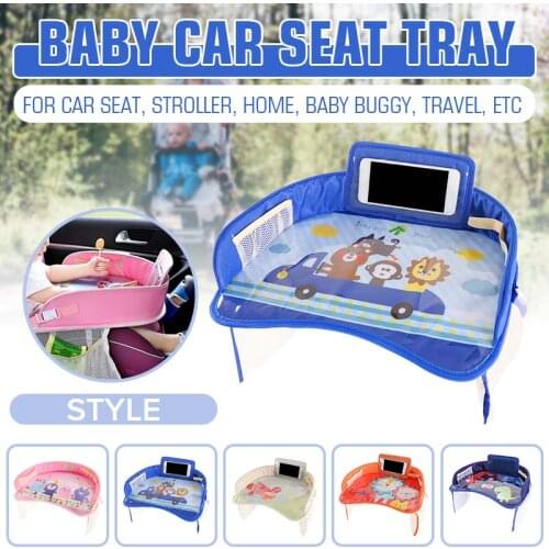 X-Car Baby Safety Seat Tray Table Portable Multifunctional Cartoon Baby Child Kid Car Seat Chair Toy Food Drink Cellphone Holder