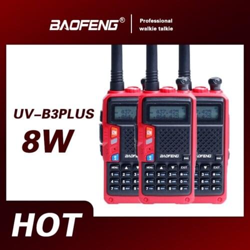 Baofeng BF UVB3 UV-B3 PLUS B3PLUS U/VHF Walkie Talkie 8W Ham CB Two Way Radio Communicator Dual Band Standby Transceiver 5 10 KM