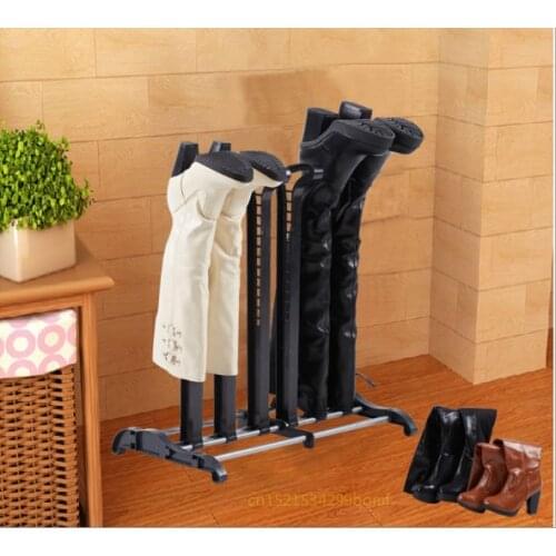 Boot Rack for 3 Pairs of Tall Boots Organizer Black Standing Rack for Closets Outdoor Entryway Shoe Rack Stand for Footwear