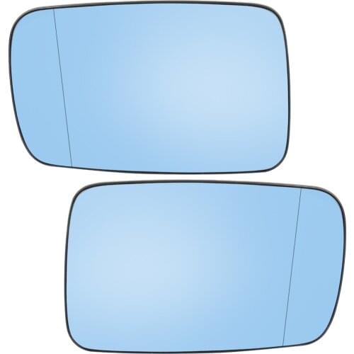 X Autohaux Mirror Glass Heated With Backing Plate Rear View Mirror Glass For 2000-2008 BMW 325Ci 760Li