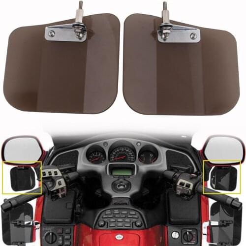 Motorcycle Smoke Hand Guard Air Wing Deflector Windshield Windscreen Mirror Mount Kit for Honda Gold Wing GL1800 F6B 01-17