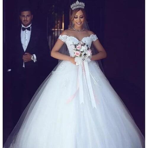 Good Quality Off-Shoulder Ball Gown Wedding Dress Appliques Sweetheart Bridal Gowns Vestido De Novia