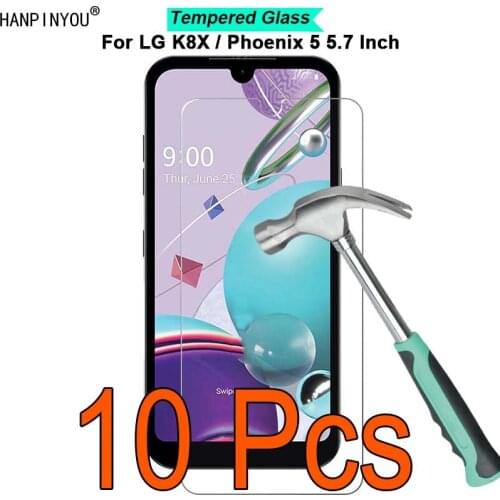 10 Pcs/Lot For LG K8X / Phoenix 5 5.7" 9H Hardness 2.5D Ultra-thin Toughened Tempered Glass Film Screen Protector Guard