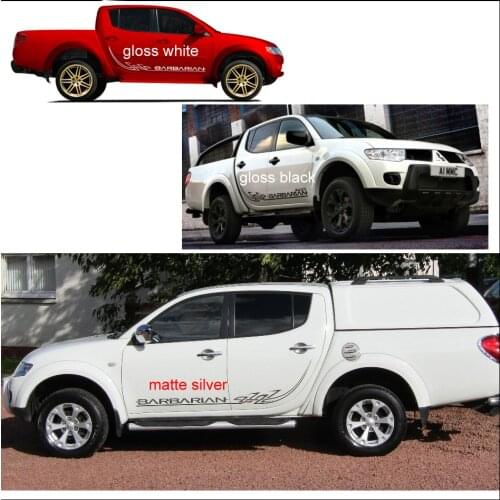 Free shipping 2Pcs Barbarian Warrior tribal Replacement for side sticker decal mitsubishi l200 triton