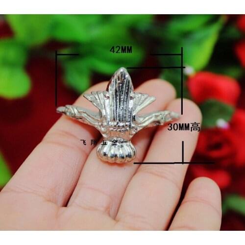 20 Silver Decorative Jewelry Box Feet Case Leg 42x30 mm with Screws