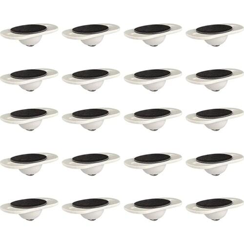 20 Pcs Self Adhesive Swivel Caster Stainless Steel Mini Paste Universal Wheel Universal Wheel 360 Degree Rotation Pulley Retail