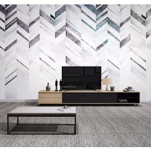 3D Modern Simple personality Wallpaper sticker paper 8d Abstract geometry lines Wall paper Mural For Sofa Wall Murals Decor