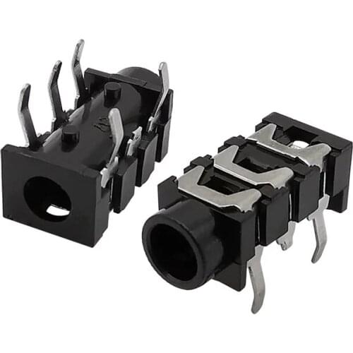 50Pcs PJ-313 3.5mm Stereo Headphone Socket Connector PJ313 3.5mm Female Jack 5Pin Female 3.5mm Jack Earphone Socket DIY Adapter