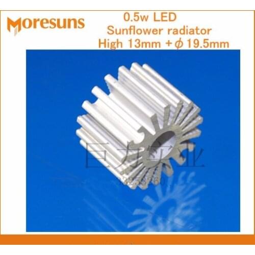 Fast Free ship 20pcs/lot 0.5w LED sunflower small radiator high 13mm,diameter 19.5mm aluminum heatsink