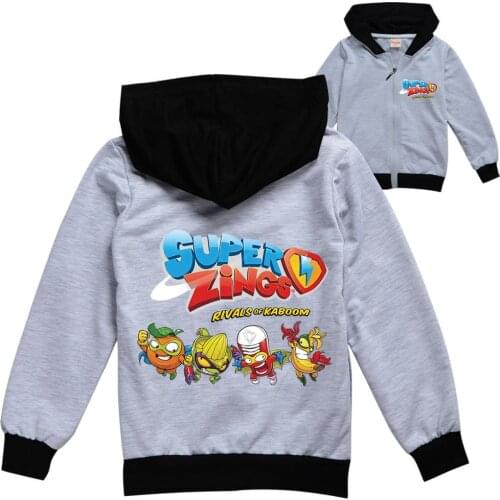 Printed Child Super Zings Hoodies Fleece Warm Kids Superzings Sweatshirt Boys Girls Casual Streewear Sportswear Pullover Coats
