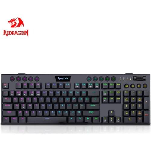 Redragon Horus K618 RGB Surpport Bluetooth 5.0 wireless USB 2.4G 3 mode Mechanical Gaming Keyboard 104 Keys Compute PC
