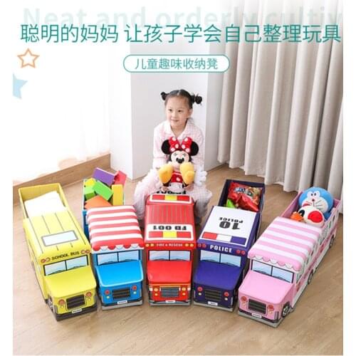 Children Toy Storage Box Lovely Cartoon Snack Baby Book Sorting Basket Cloth Art Rack Artifact Grocery Cart