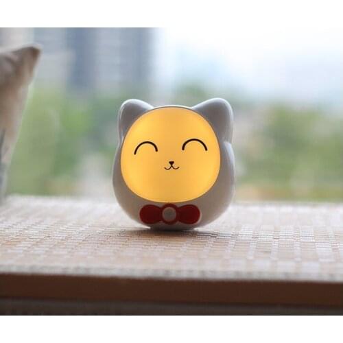Cat Cartoon Wall Lamp Light sensing body sensing USB rechargeable For Bathroom Bedroom Corridor Decor Vanity Wall Light