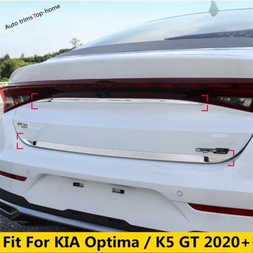 Stainless Steel Rear Door Trunk Lid Bottom Tailgate Decor Strip Cover Trim Accessories Exterior For KIA Optima / K5 GT 2020 2021