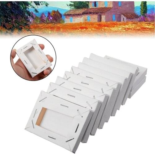 10pcs Square Art Drawing Board Stretched Board Artists Canvas Frame Acrylic Oil Painting Small Frame For DIY Craft Supply