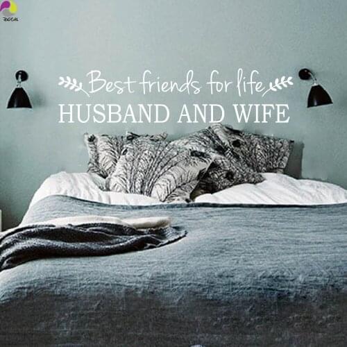 Best Friends For Life Husband And Wife Quote Wall Sticker Bedroom Lovers Family Quote Decal Living Room Sofa Vinyl Home Decor